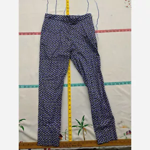 Women's Size 4 H&M Blue Pattern Pants - Picture 1 of 6