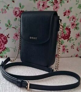 DKNY Small Cross Body Bag : Black & Gold : Excellent Condition