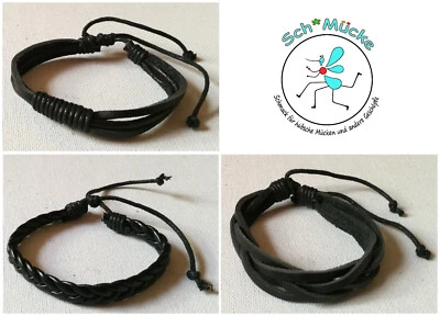 Leder-Armband Surfer Hippie Rasta Retro Rock Amulett Glücksbringer Geschenkidee - Bild 1 von 4