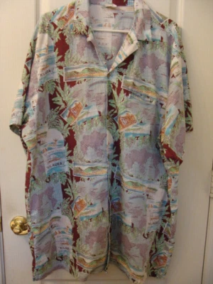 Camisa hawaiana de algodón 3XL alta vintage Barefoot In Paradise EE. UU. para hombre Foto 1 de 4