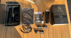 Novah Pro Series Matte Black Digital Cordless Hair Trimmer & Clipper Kit 4 Parts - Picture 1 of 6