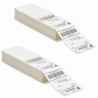 Zebra & Rollo Printers  4000 - 4x6 Fanfold Direct Thermal Shipping Labels  4x6 - Image 1 of 4