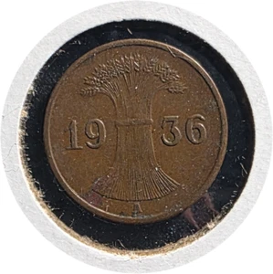 GERMANY 1 Pfennig 1936 A . 3d Reich Coin - Picture 1 of 2