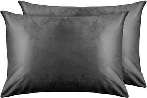 2Pk Velvet Pillowcases King Size, Ultra Soft Breathable Luxury Pillowcase 20×36 - Picture 1 of 7