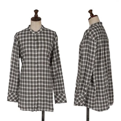 Theory 棉格子领衬衫 S 码(K-158193) — 第 1/4 张图片