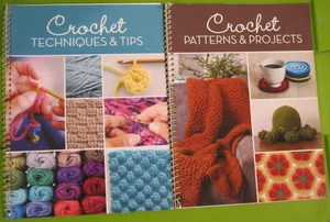 LOT OF 2 CROCHET TECHNIQUES & TIPS AND CROCHET PATTERNS & PROJECTS SPIRAL BOOKS - Imagen 1 de 2