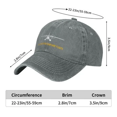 DHC-6 Twin Otter hidroavión flotadores veteranos hombres gorra de béisbol ajustable sombrero deportivo Foto 1 de 4