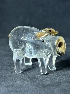 Vintage Beautiful Glass Pig ๐ท Figure Handmade Germany ๐ฉ๐ช - Picture 1 of 9