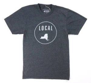 NEW LOCALLY GROWN CHARCOAL GRAY GRAPHIC TEE T-SHIRT SIZE S * MADE IN USA - Picture 1 of 2