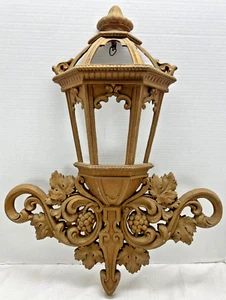 HOMCO Hanging Wall Art Lantern Silk Flower Display Hollywood Regency Mid Century - Picture 1 of 9