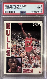 1992 TOPPS ARCHIVES MICHAEL JORDAN #52 - PSA 9 - Picture 1 of 2