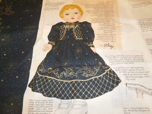 DAISY KINGDOM GOLDEN ANGEL PANEL CUT & SEW DRESS & VEST FOR 17"-18" DOLLS - Picture 1 of 4