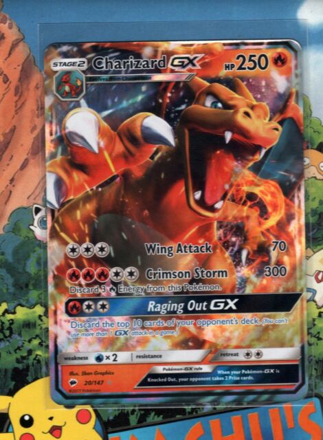 Charizard GX 20/147 - SM: Burning Shadows - Ultra Rare Holo Pokemon Card NM