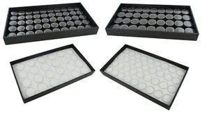 Jewellers Black 1.5 Inch Deep Wooden Tray + Gem Pot Insert Jewellery Show Tray - Picture 1 of 7