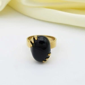 Black Onyx Gemstone Rings, 925 sterling silver ring, Handmade Jewelry, Mom Gifts - Picture 1 of 4