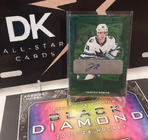 TRISTEN ROBINS 2023-24 BLACK DIAMOND ROOKIE GEMS EMERALD AUTOGRAPH 2/5 RC AUTO - Picture 1 of 4