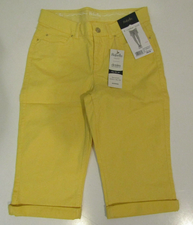 RAFAELLA Comfort Weekend Skimmer Shorts Ivy Yellow Black Indigo White Pink 6-16 - Image 1 of 1