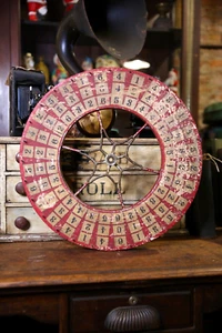 Antique Vintage Gambling Wheel Wood Carnival Game Sign circus roulette 1930s old - Picture 1 of 18