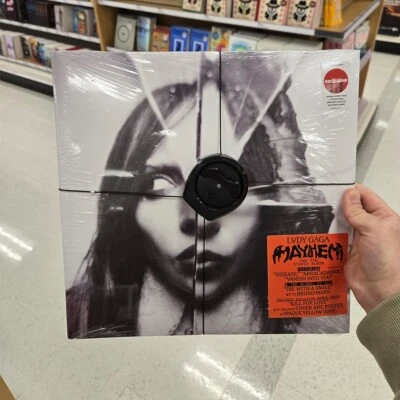 Lady Gaga Mayhem Opaque Yellow Vinyl LP Target Exclusive in hand - Image 1 of 4
