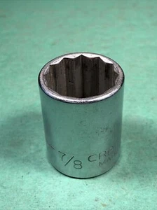 Craftsman | 7/8" 12-Point 1/2" Drive Socket | 47512 | -V- Series | USA - Picture 1 of 6