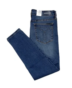 Calvin Klein CKJ 011 Mid Rise Skinny Stretch Blue Denim Jeans Size 8 - Picture 1 of 9