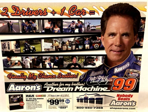 2006 DARRELL WALTRIP MWR ARRON'S BUSCH GRAND NAT'L #99 DODGE NASCAR POSTCARD Cover