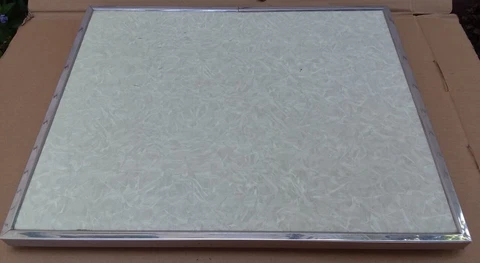 Vintage FORMICA Marbled Gray TABLE CABINET TOP 24x20" Aluminum Edge Antique Cover