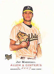 2007 Topps Allen and Ginter Oakland Athletics Baseball #244 Jay Marshall Rookie
