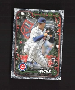 2024 Topps Holiday Jordan Wicks #H38 Christmas Tree Rookie Cubs Baseball Card - Picture 1 of 2