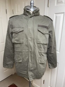 AEROPOSTALE AIRBORNE MILITARY STYLE GREEN HOODED COAT JACKET MEN'S SZ XL RARE! - Picture 1 of 6