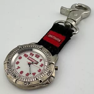 Relic Craftsman Quartz Pocket Watch Men Silver Rotating Bezel Snap-on New Batter - Picture 1 of 6