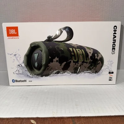 Altavoz portátil Bluetooth impermeable JBL Charge 6 con correa de transporte (camuflaje) Foto 1 de 4
