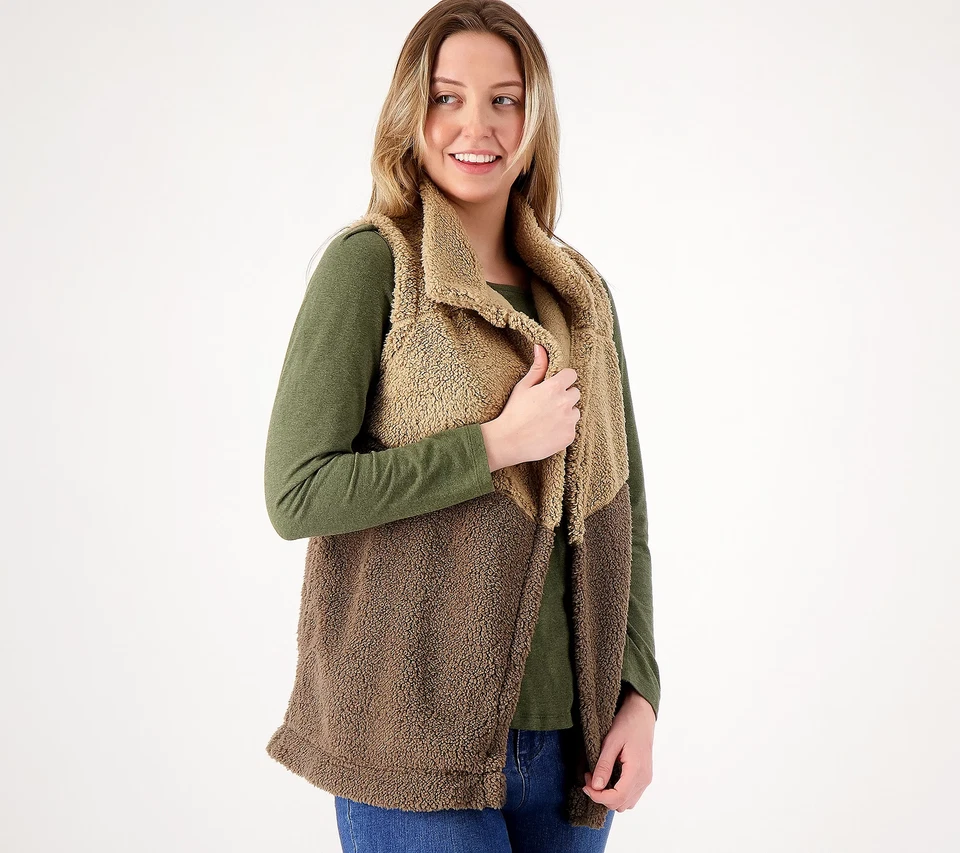 Chaleco Sherpa Koolaburra por UGG Espalda Cepillada Dune M Nuevo Foto 1 de 1