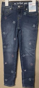 Girls SZ 14 Cat & Jack Super Stretch Skinny Stars Jeans - Picture 1 of 3