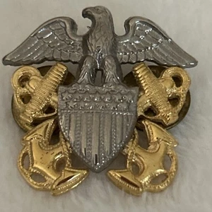World War II Navy Eagle Officer Shield Sweetheart Lapel Pin - Picture 1 of 5