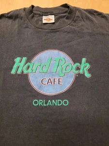 Vintage Hard Rock Cafe Orlando Shirt Size Large Single Stitch, Black, Ships Free - Picture 1 of 9