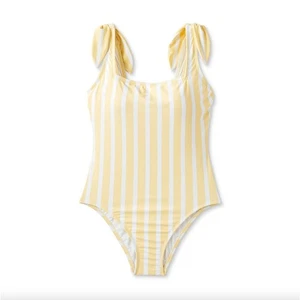 Kona Sol Damen gestreifter Einteiler Badeanzug mit eckigem Ausschnitt Größe Large NEU - Bild 1 von 13