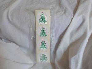 Christmas Tree Sign Language Green and Red Circle Stickers - Picture 1 of 1