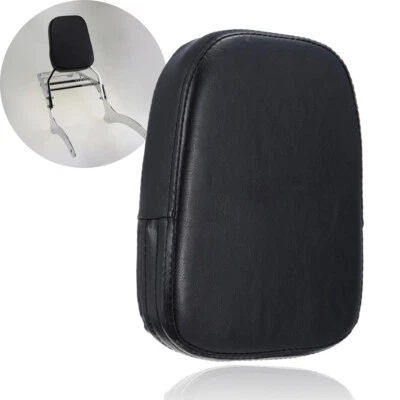 Rear Motorcycle Backrest Sissy Bar Cushion Pad For Yamaha Suzuki Honda Kawasaki Foto 1 de 4