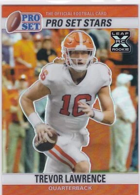 2021 Pro Set Sports Metal Stars Red Prism #12 Trevor Lawrence Jaguars Rookie RC - Image 1 of 2