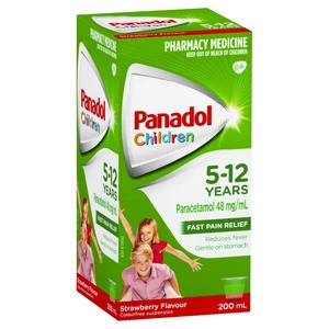 Panadol Children 5-12 Years 200mL Colourfree Suspension - Strawberry Flavour - Picture 1 of 3