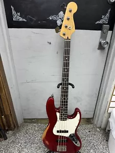 2004 Fender American Jazz Bass DIY Relic Red 4 String Electric Bass Guitar RH - Picture 1 of 20