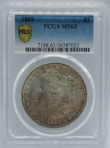 1889 MORGAN SILBER DOLLAR PCGS MS63 1 $ - Bild 1 von 2