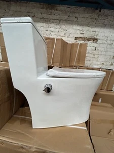 Close Coupled Toilet with Bidet Combined Bidet Toilet Soft Close WC Seat Rimless - Picture 1 of 12