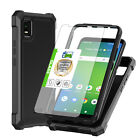 For AT&T Calypso 3 Case Full Body Shockproof Impact Cover with Tempered Glass