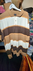 Polo Karl Kani Dorado 3XL Rayas Multicolor De Colección Años 90 Hip Hop Polo Rugby - Imagen 1 de 7