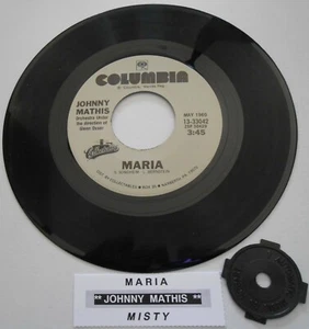 JOHNNY MATHIS Maria & Misty 7" 45 rpm vinyl record NEW + juke box title strip - Picture 1 of 1