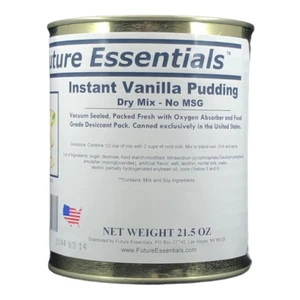 Future Essentials Canned Instant Vanilla Pudding 28 Servings Easy Dessert- 1 Can - Picture 1 of 3