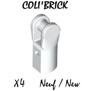 lego 23443 - 4x Poignée Bar holder with handle - Blanc / White - lot kg NEW NEUF - Picture 1 of 1