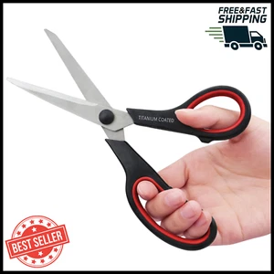 Professional MultiPurpose Tailor Scissors Heavy Duty Premium Titanium Industrial - Picture 1 of 8